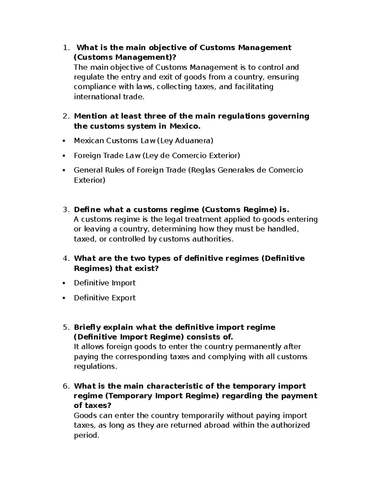 Customs Management Overview and Regulations (CM 101) - Studocu