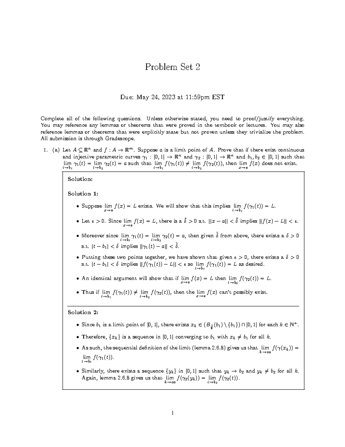 Problem Set 2 (with Solutions) - Due May 24, 2023 - Studocu