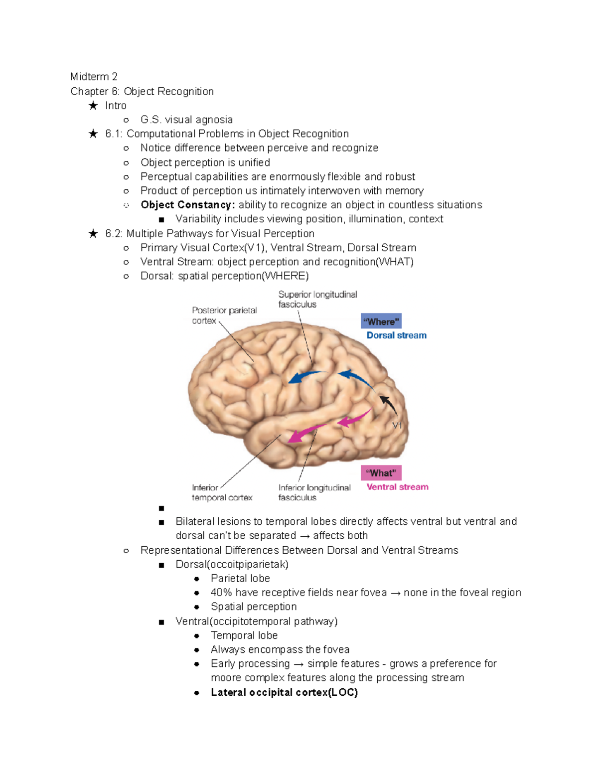 COG SCI 127 Midterm 2 Reading Notes on Object Recognition and Attention ...