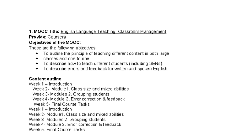 EDU 101: Classroom Management & Inclusive Teaching Strategies - Studocu