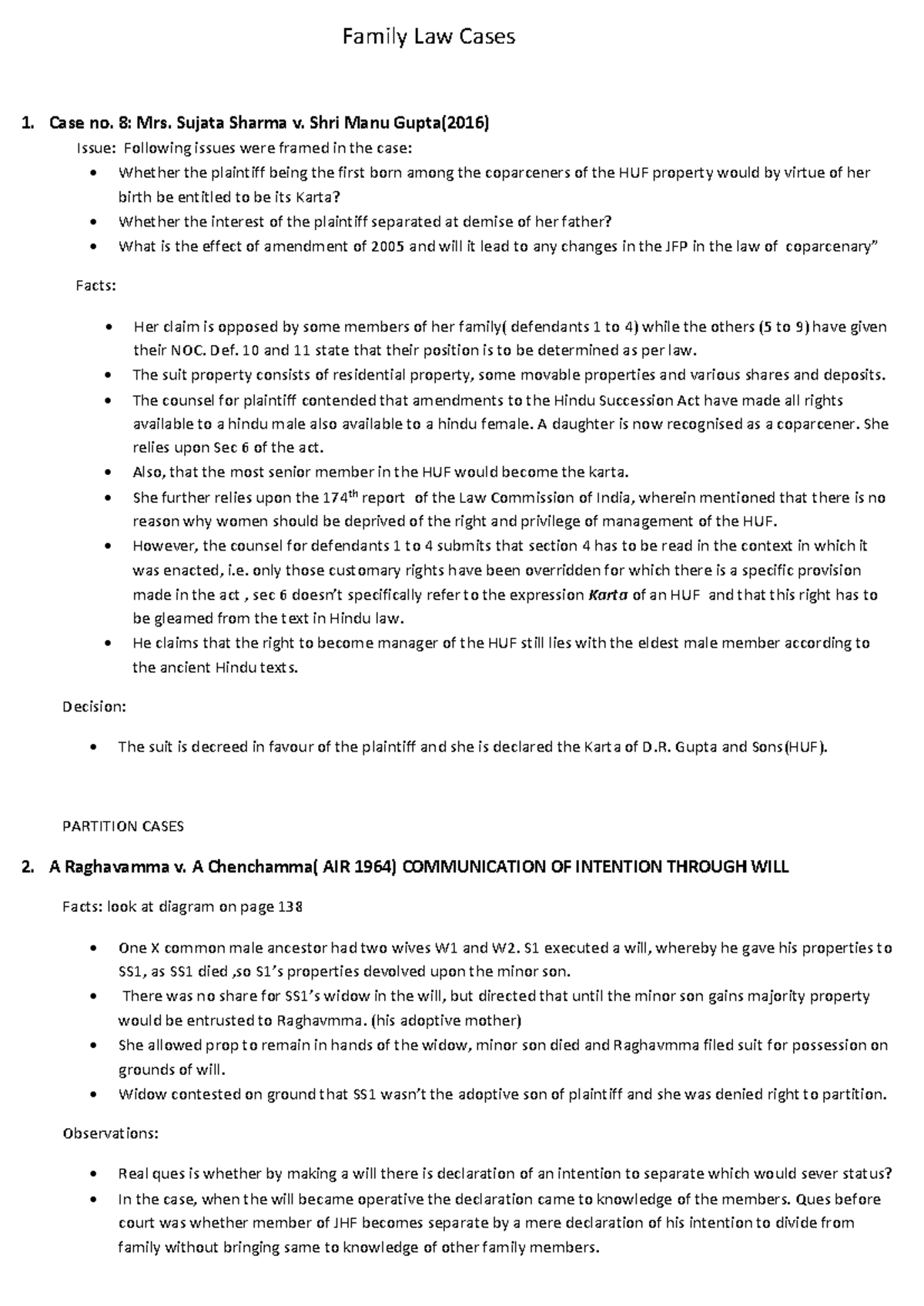 Family Law Case Studies: Significant Verdicts and Legal Principles ...