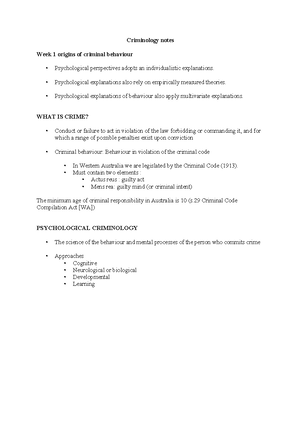 CRI1104 Tutorial 2 How to Write a Case Study - extra - CRI The ...