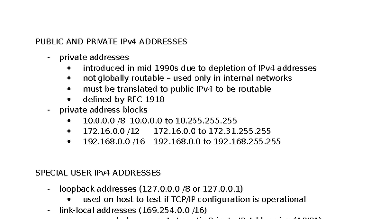 IPv4 Addressing: Public vs Private, Classful & Classless Overview ...