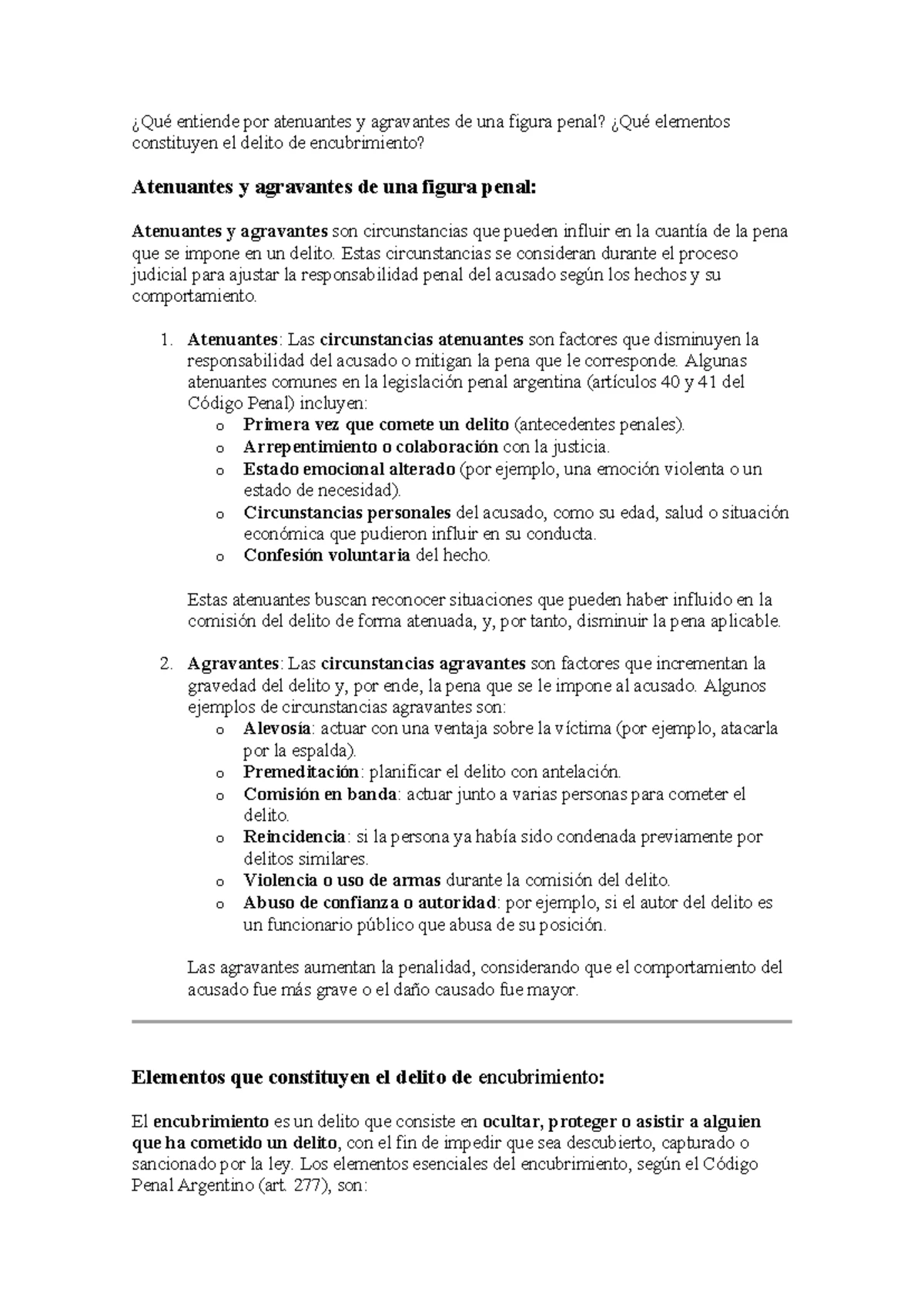 Trabajo Práctico de Derecho Penal: Atenuantes y Agravantes - CAU ...