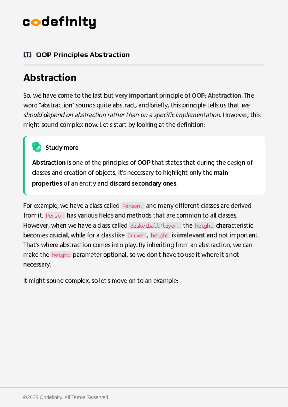 Java OOP Principles: Understanding Abstraction in Depth - Studocu