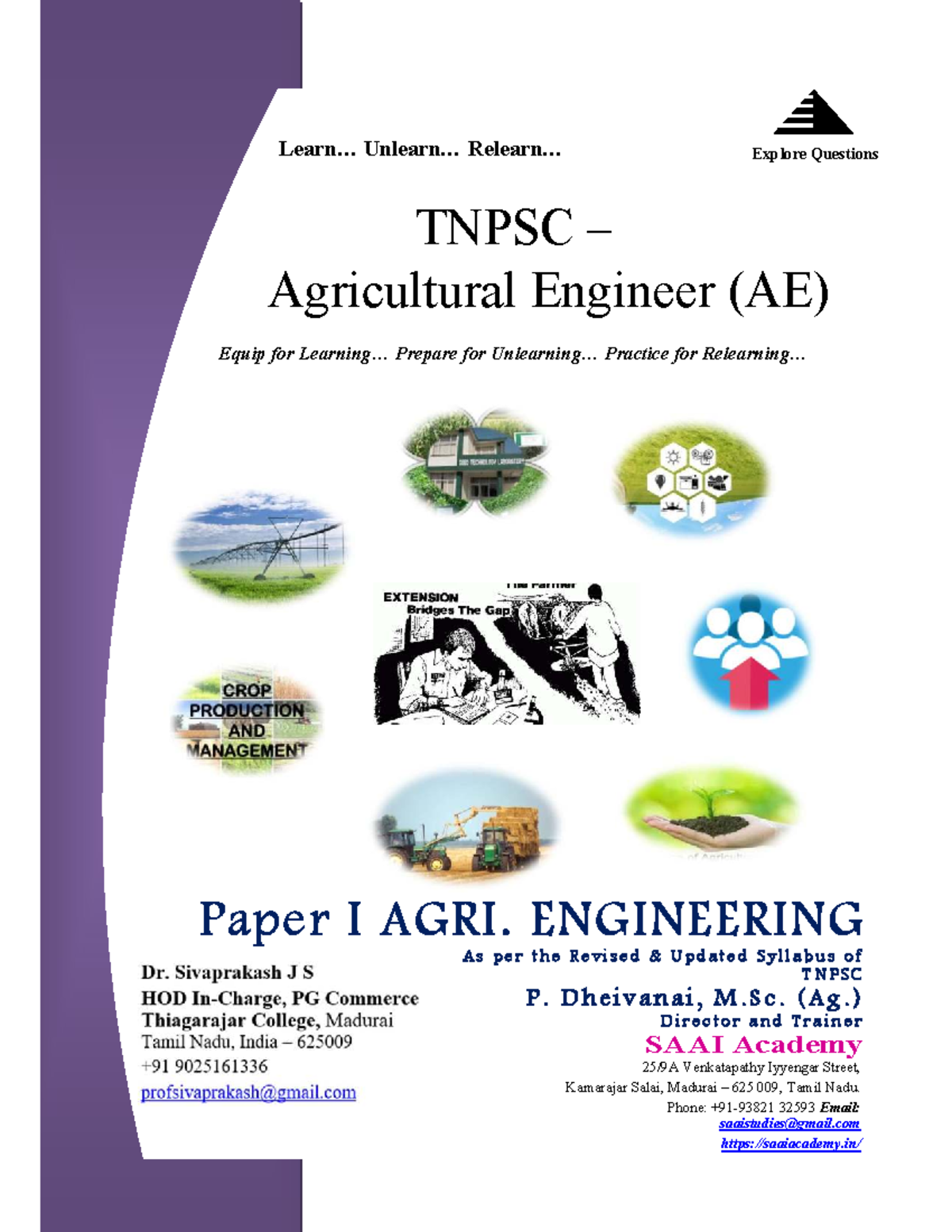TNPSC Agricultural Engineering (AE) Model Paper 2026 Full Book Guide ...