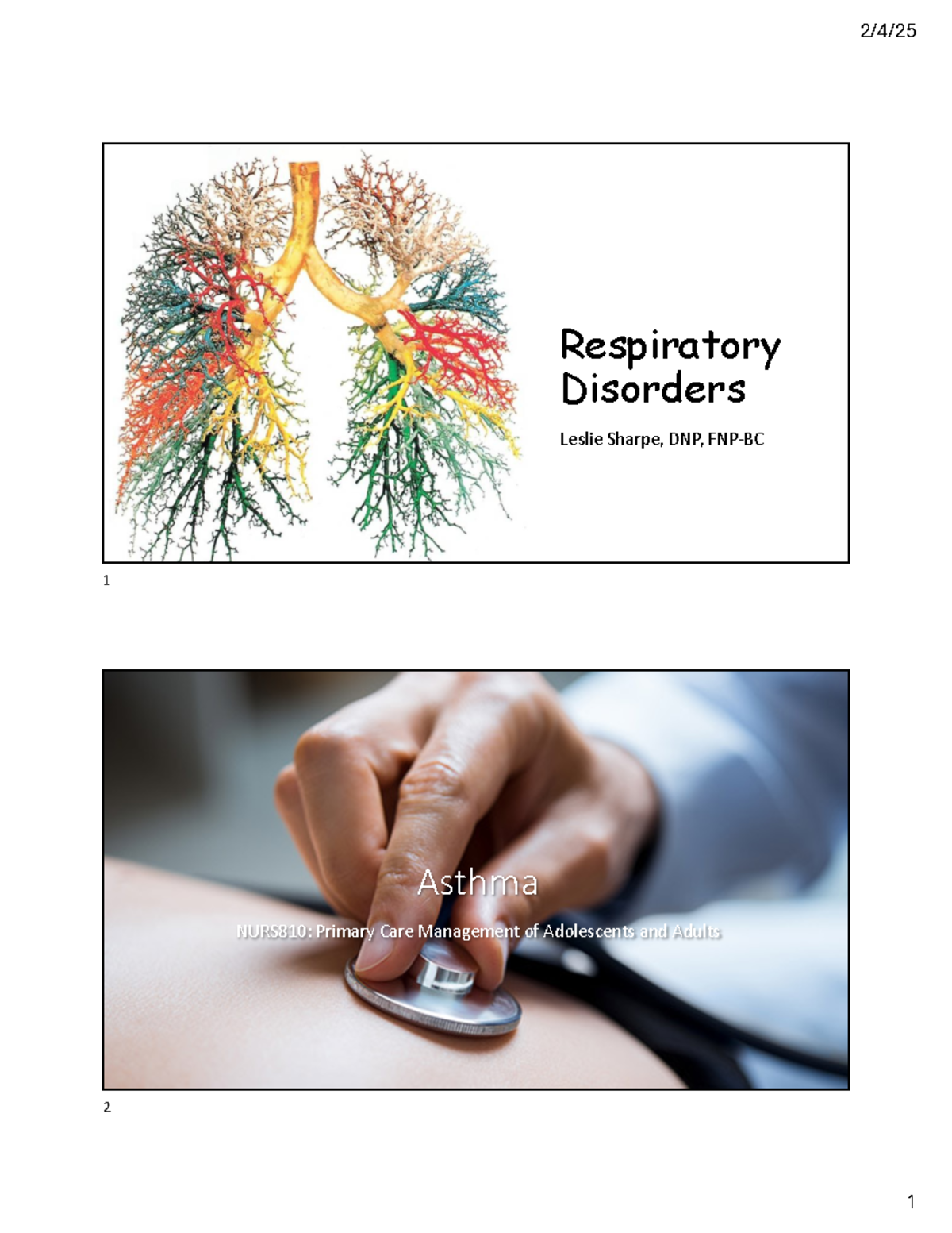 Asthma and COPD Management - NURS810: Final Exam Study Guide ...