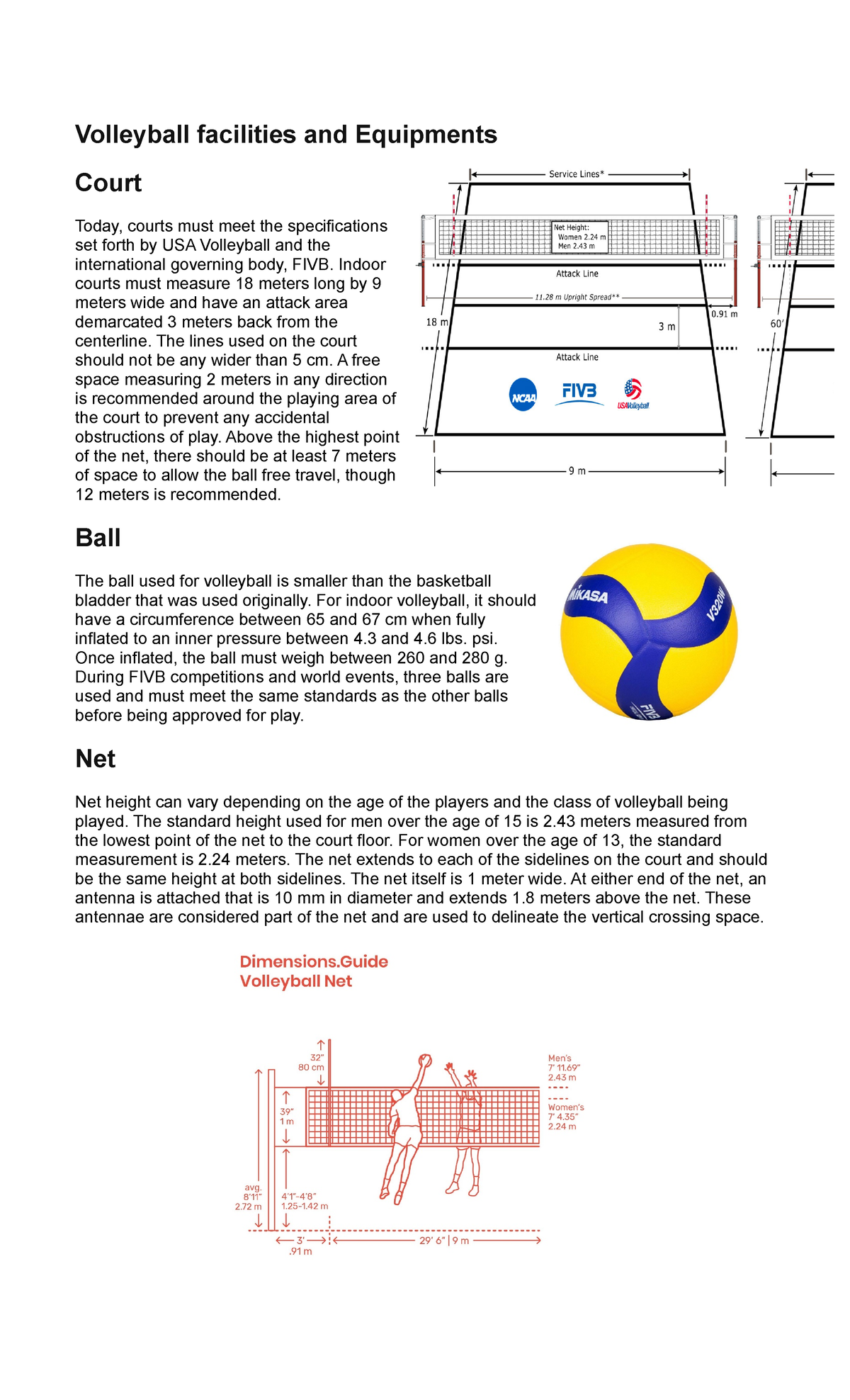 Volleyball Facilities & Equipment Overview: Court, Ball, & Net ...