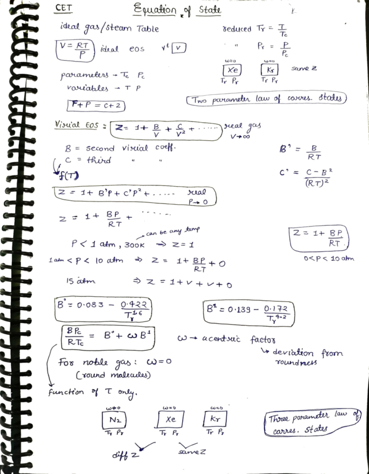 CHE 201 - Ideal Gas Equations of State Notes and Concepts - Studocu