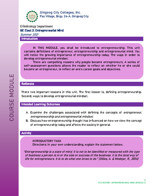 Entrep Essay - ENTREP ESSAY What is a business model/plan? Why is it ...