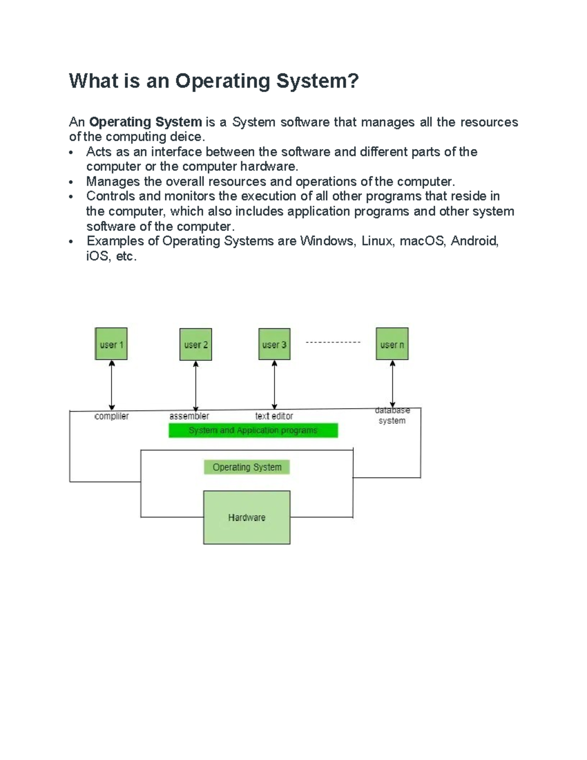 Operating system - Abcd - What is an Operating System? An Operating ...