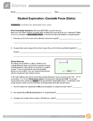 Coulomb force exploration: Understanding electrostatic interactions ...
