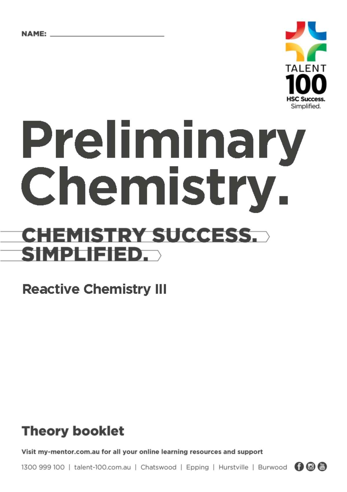 Reactive Chemistry III - TALENT 100 HSC In-Class Questions & Answers ...