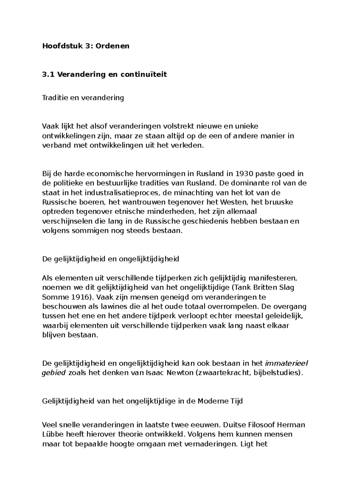 Hoofdstuk 3 - Verandering en Continuïteit in Historisch Denken ...