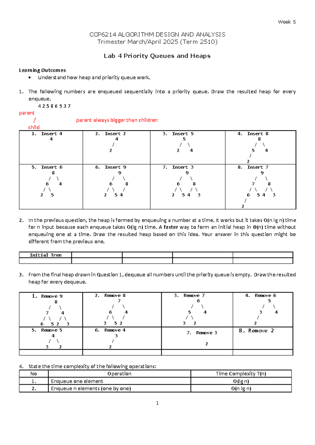 Lab04 Priority Queues and Heaps - CCP6214 ALGORITHM DESIGN AND ANALYSIS ...