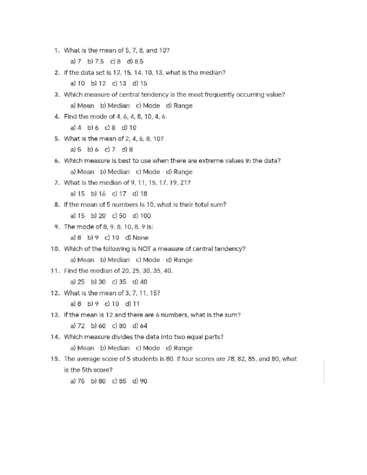 Math 8: Answer Key for Reading Comprehension & Vocabulary - Studocu