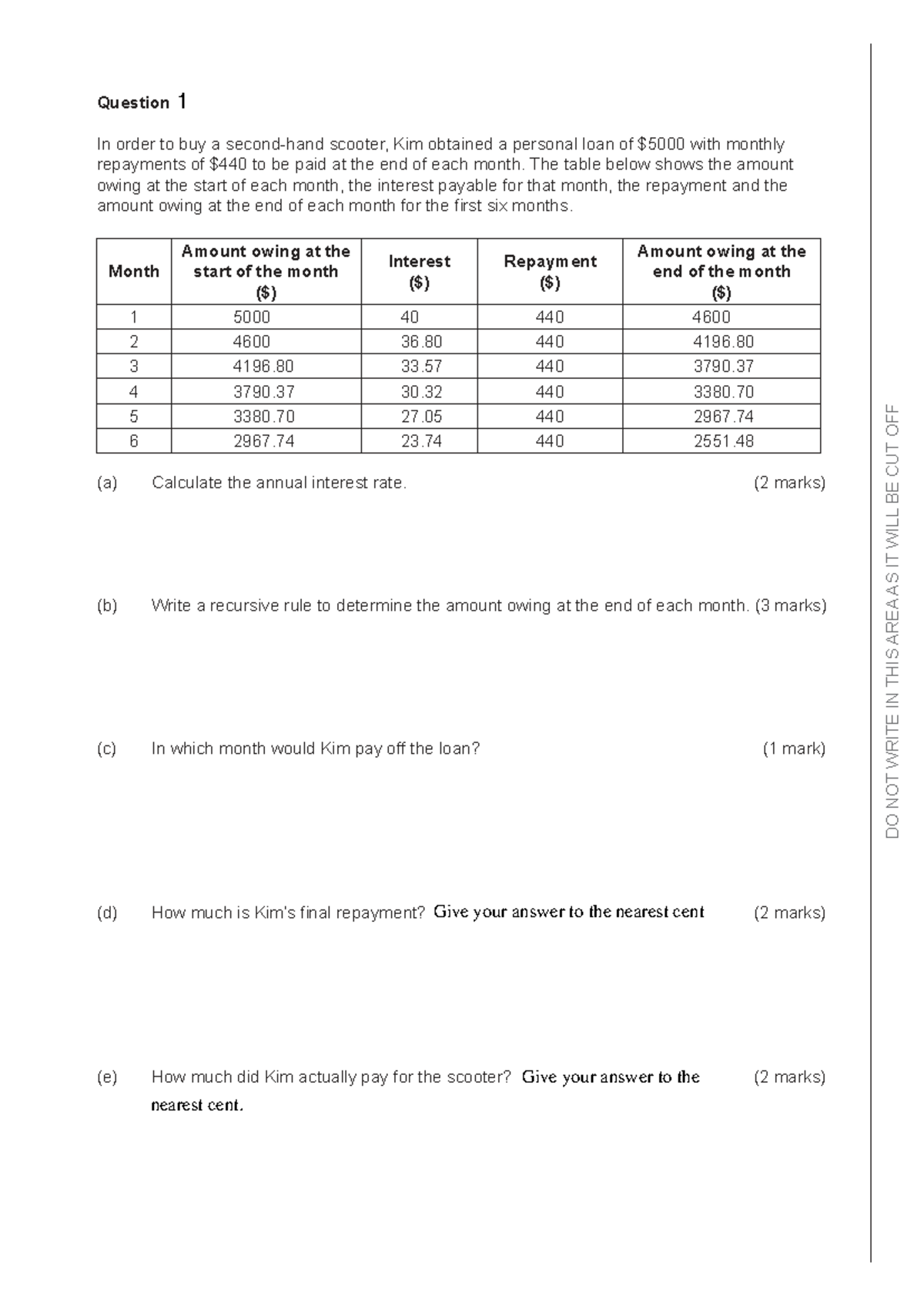 MATHEMATICS 4: Finance Questions Set 1 for Practice - Studocu