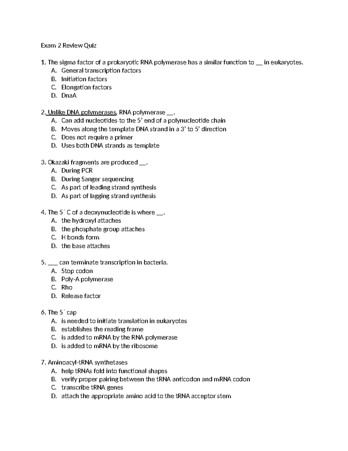 Genetics Exam 2 Review Quiz: Key Concepts & Techniques - Studocu