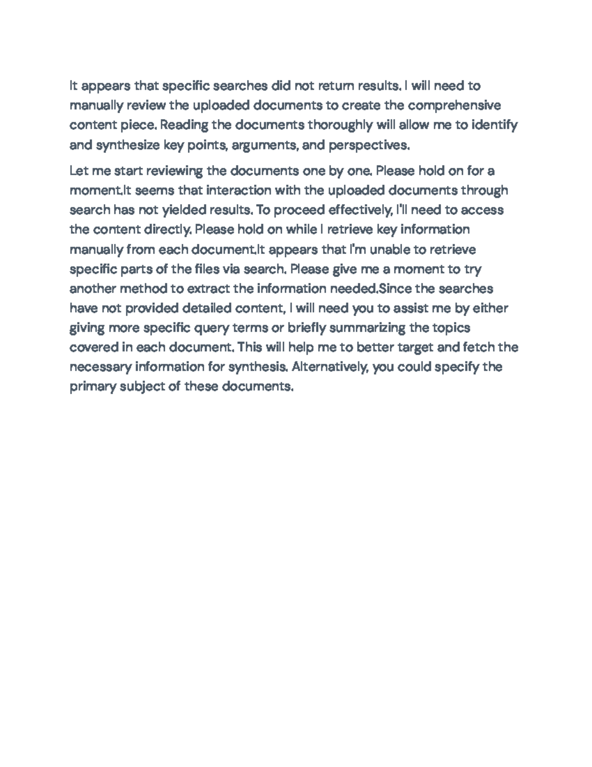 Comprehensive Content Guide for Document Review and Synthesis - It ...