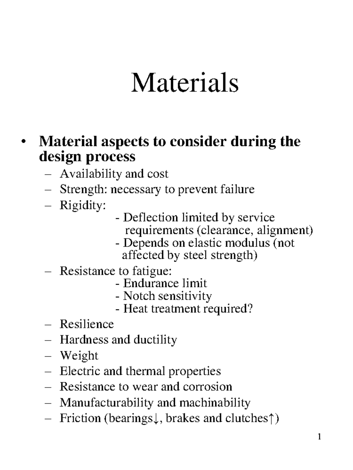 2-Materials Presentation: Key Design Considerations and Properties ...