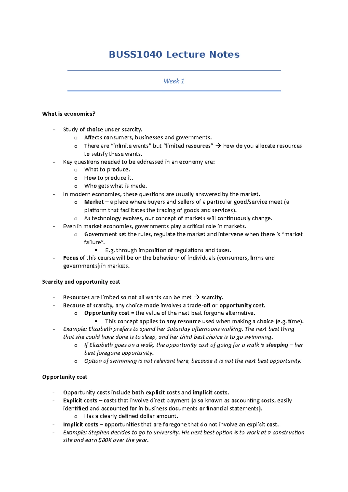 Oligopoly and Monopoly Concepts: Lecture Notes (Econ 101) - Studocu
