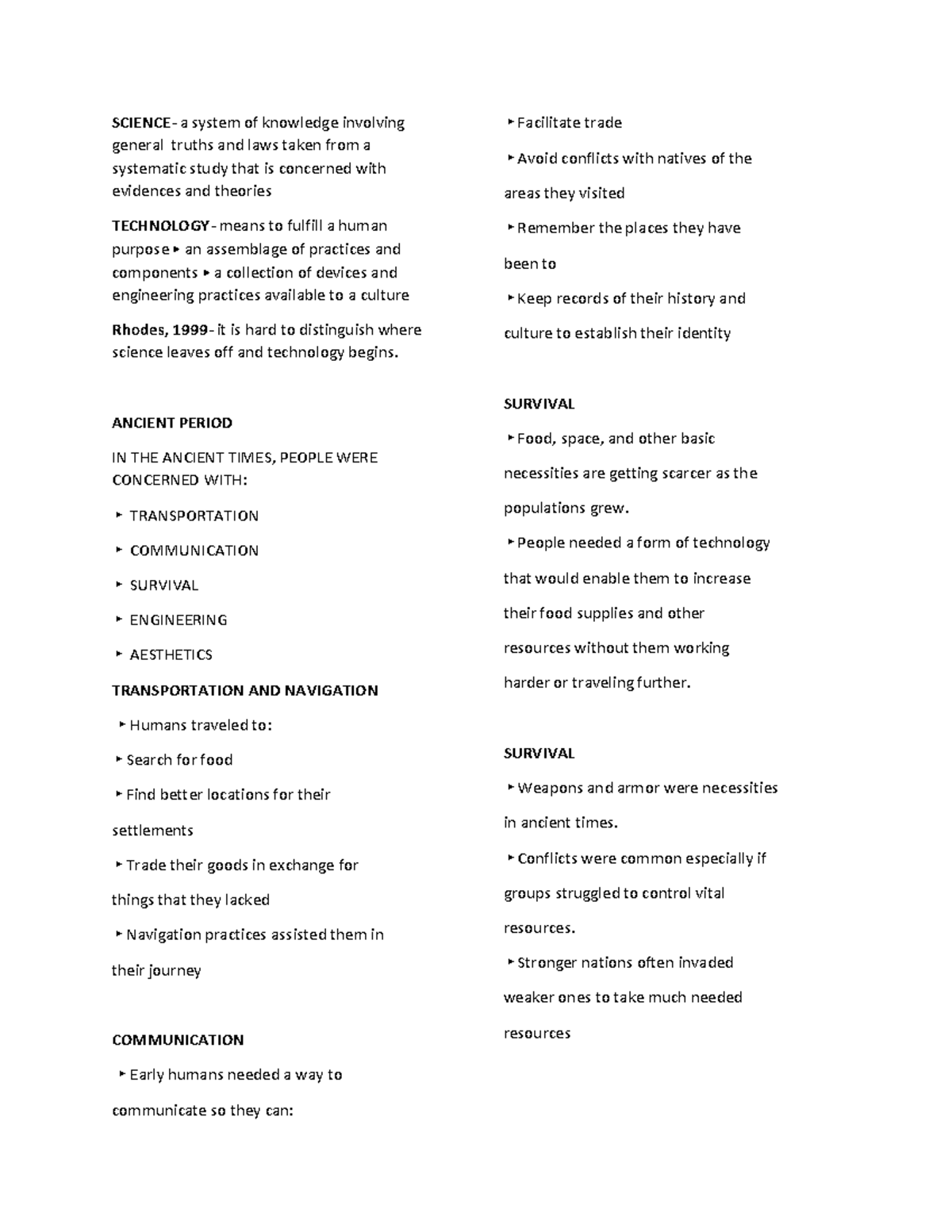 STS-reviewer unit 1 and 2 introduction to science and technology ...