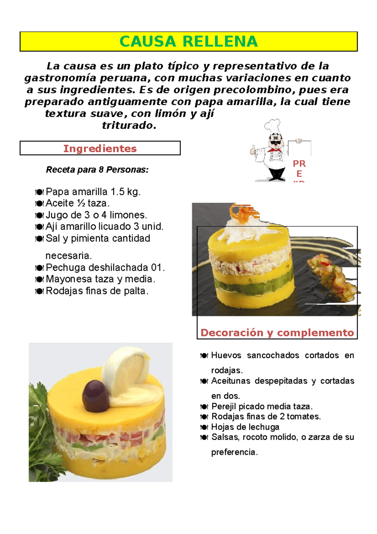 Causa Rellena Receta Tradicional Peruana
