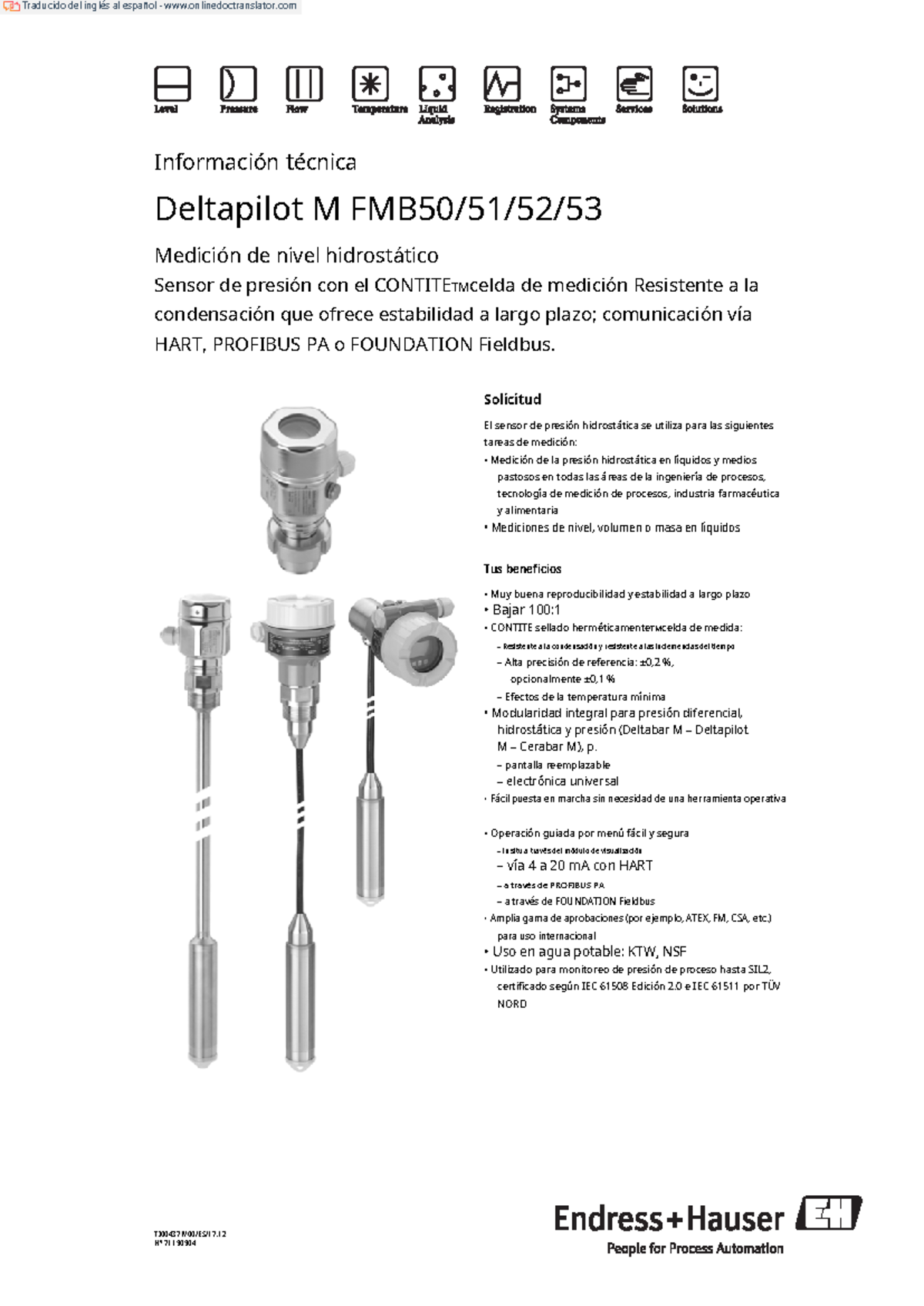 Notas Técnicas - Deltapilot M FMB50/51/52 - TI00437 - Studocu