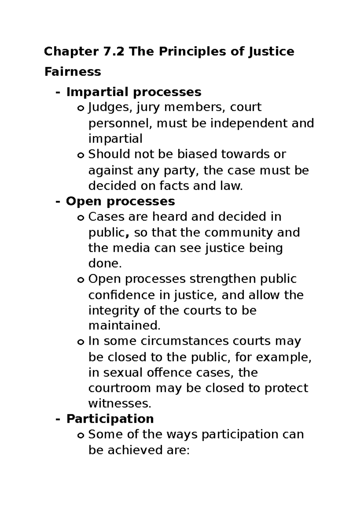 Chapter 7.2: Principles of Justice - Fairness, Impartiality, and ...