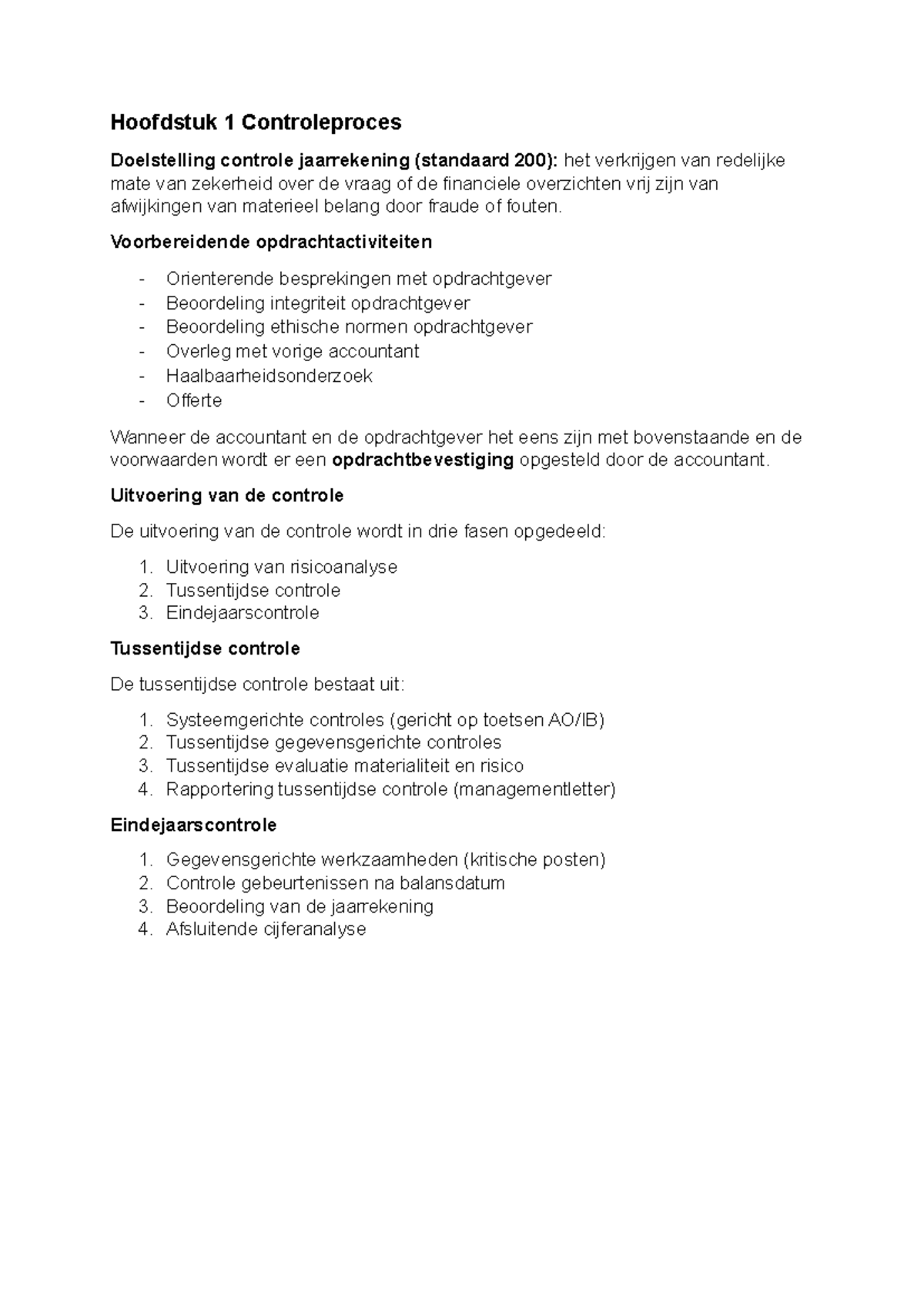 Aantekeningen Boek Praktijk: Controleprocessen en Risicoanalyse ...