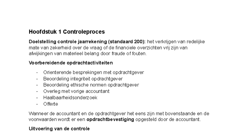 Aantekeningen Boek Praktijk: Controleprocessen en Risicoanalyse ...