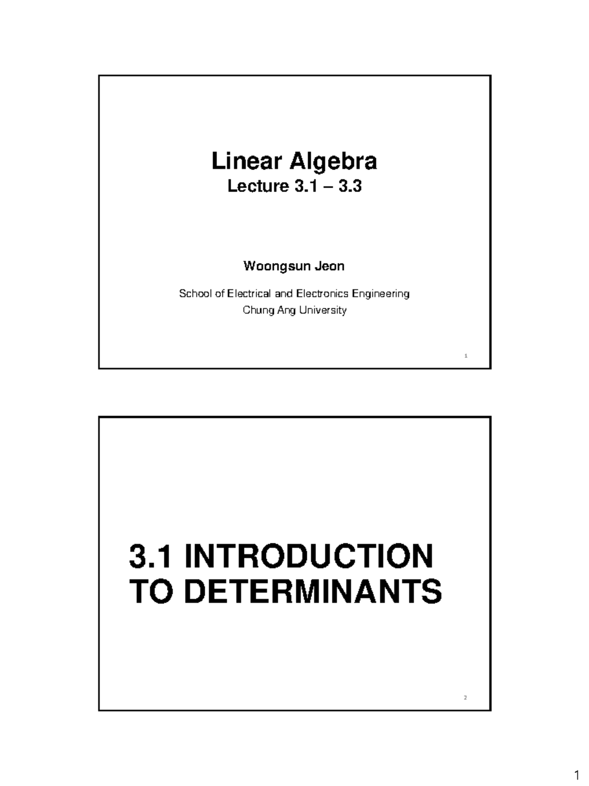 Linear Algebra Lecture 3.1: Introduction to Determinants and Properties ...
