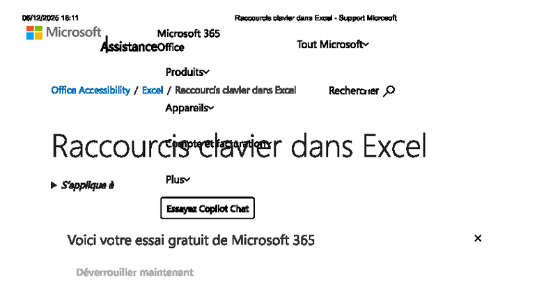 18:11 Raccourcis Clavier Essentiels dans Excel - Guide Microsoft 365 ...