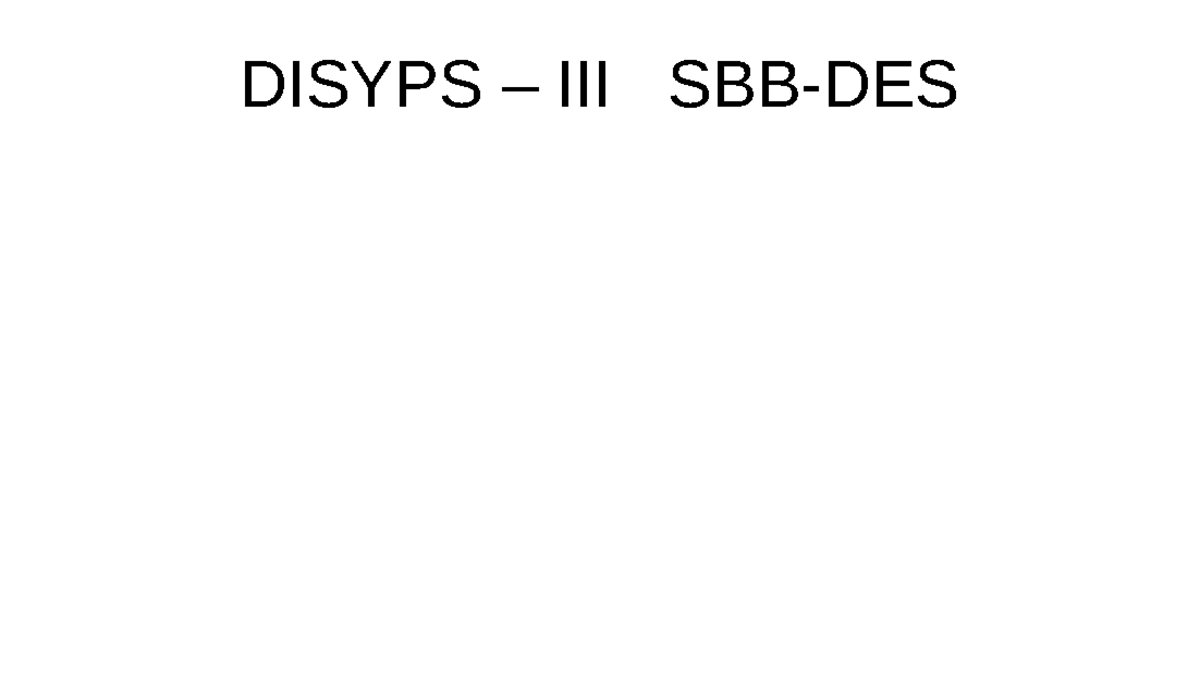 DISYPS – III SBB-DES: Psychische Störungen und Depressionsbewertung