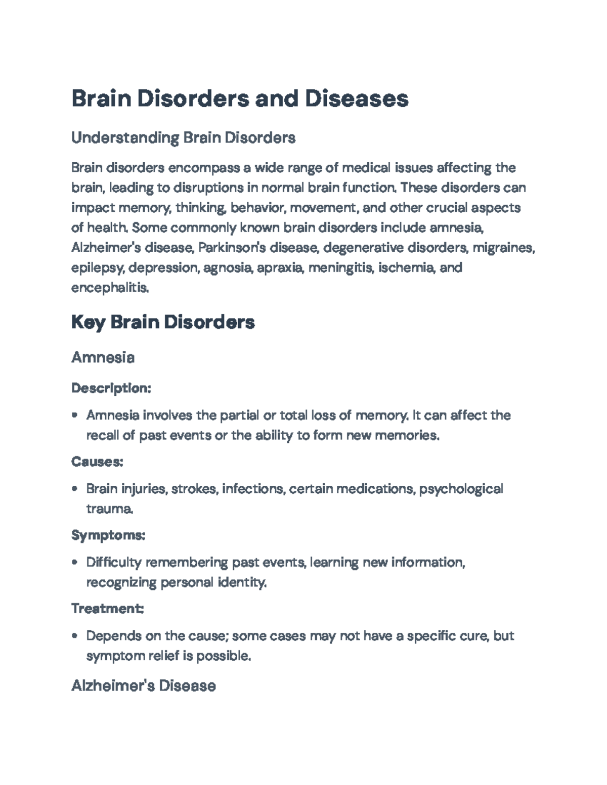 Brain Disorders and Diseases: Causes, Symptoms, and Treatments - Brain ...