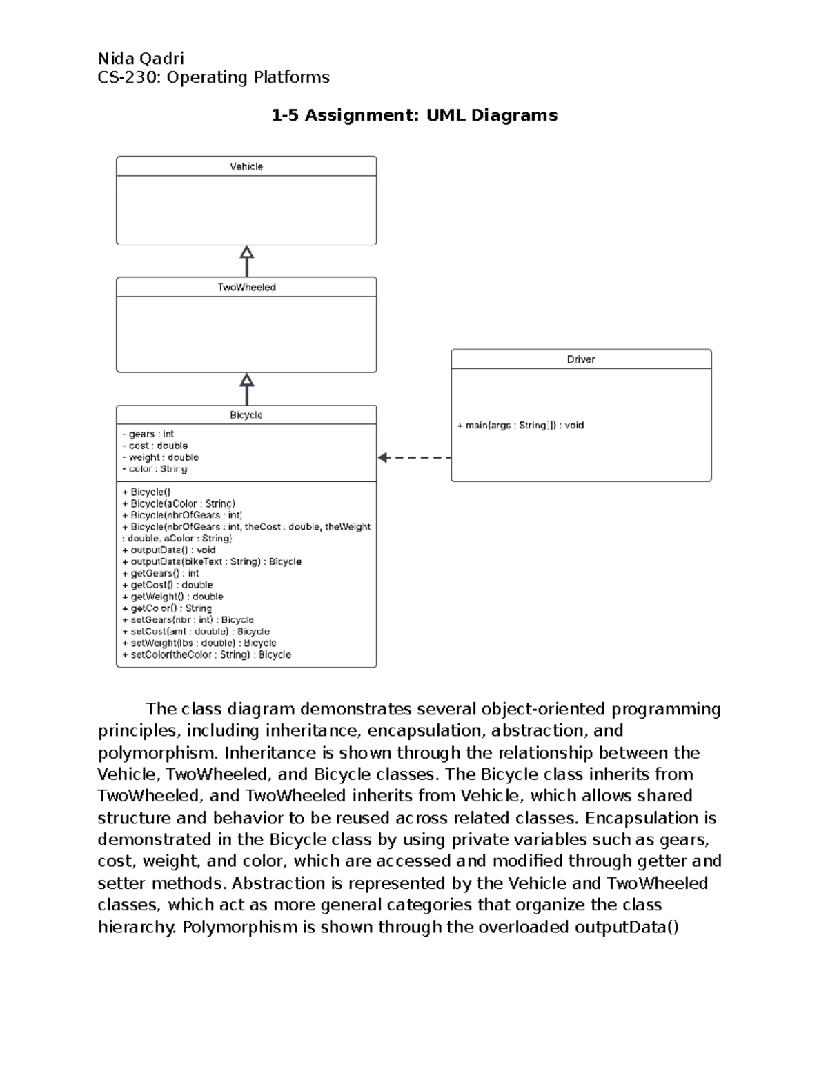 1-5 Assignment: UML Diagrams on Programming Principles - Studocu