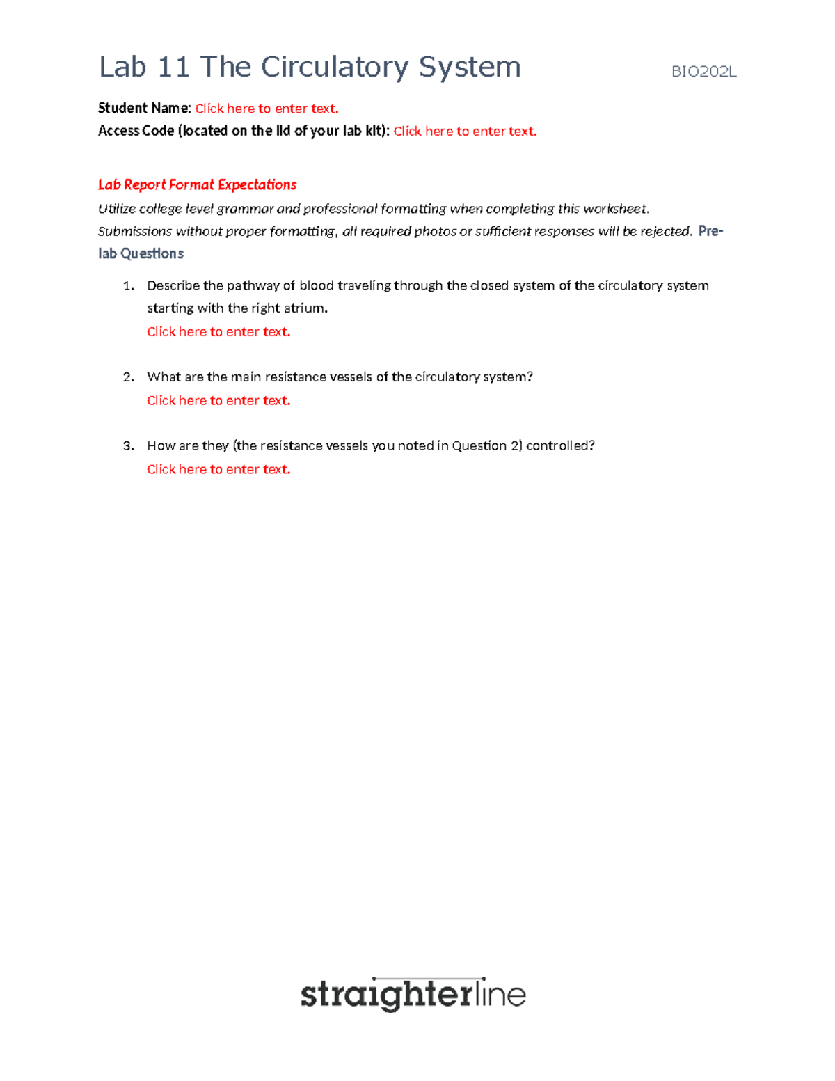 BIO202L Lab 11: The Circulatory System Report and Observations - Studocu