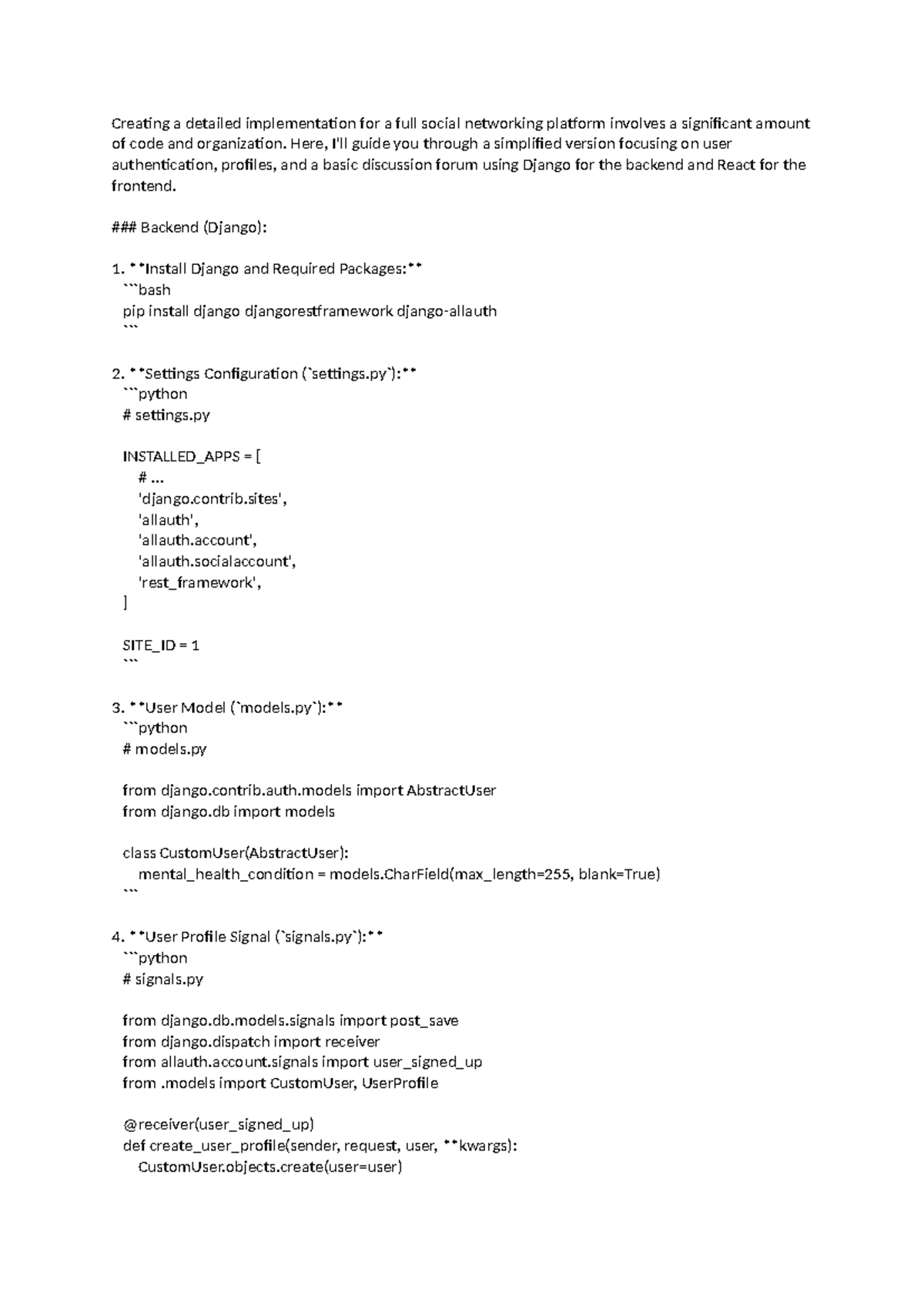 CS101 Project 1 - Implementation Guide for Social Networking Platform ...