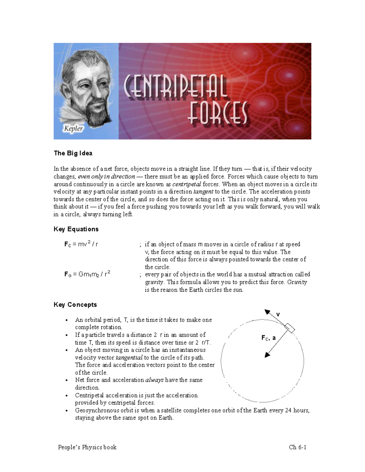 Centripetal Forces & Motion - Physics 101 Practice Notes - Studocu