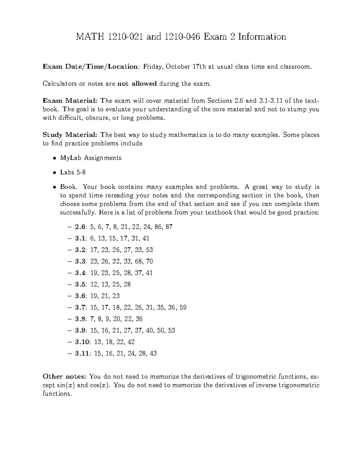 MATH Exam 2 Info: Key Details & Study Tips for Success - Studocu