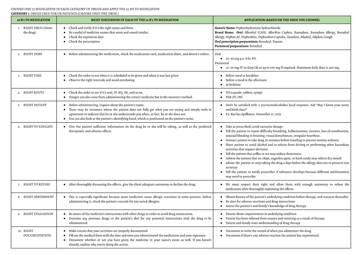 Module 8 Post task - DRUG STUDY - Therapeutic Class: Anticoagulant ...