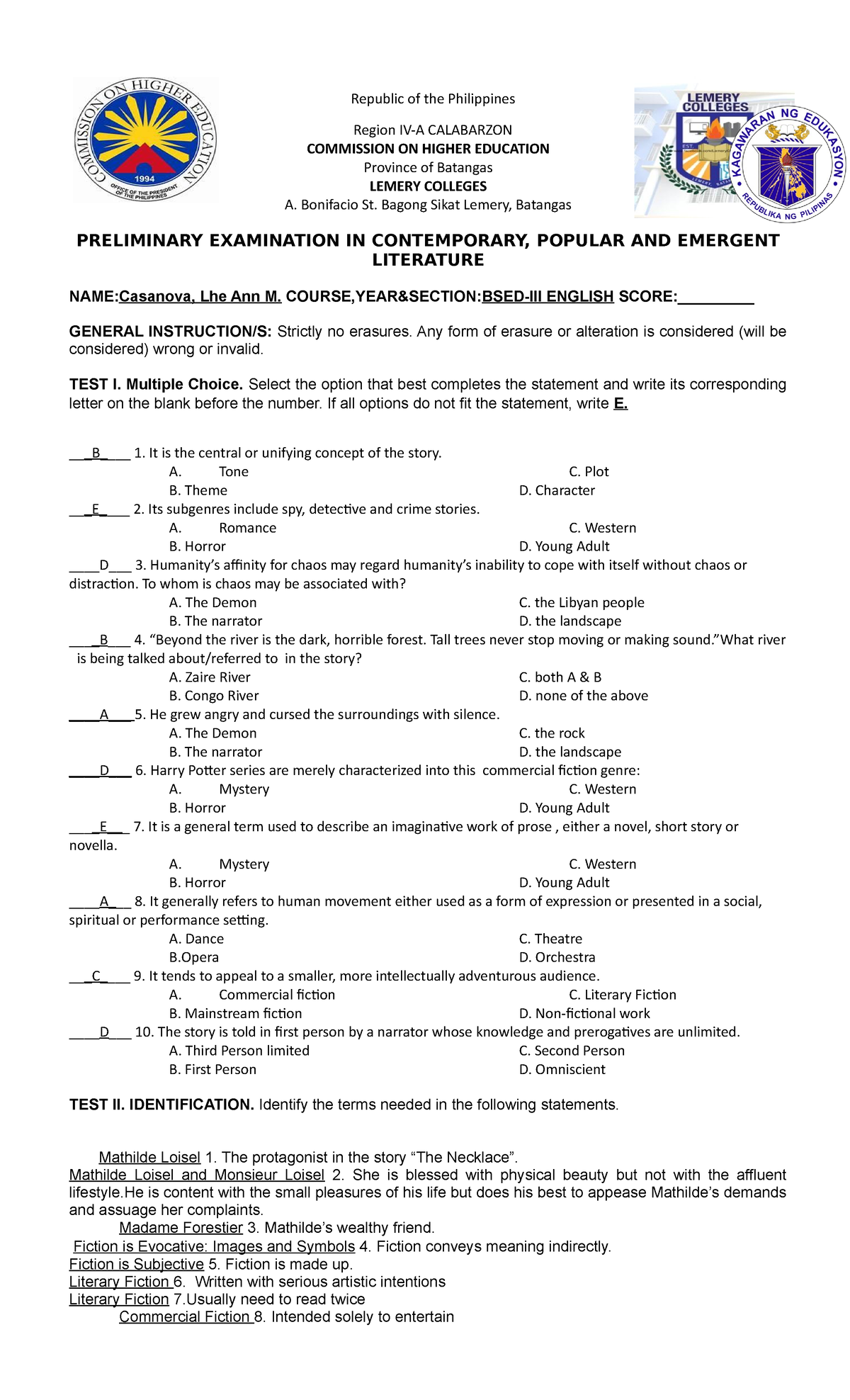 Different Essay Activity in College to help every one to make their ...