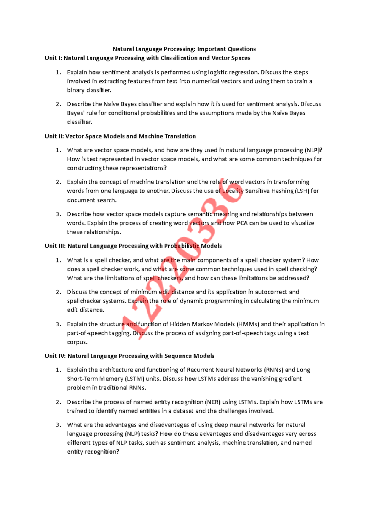 NLP 101: Important Imp Questions on Sentiment Analysis & Models - Studocu