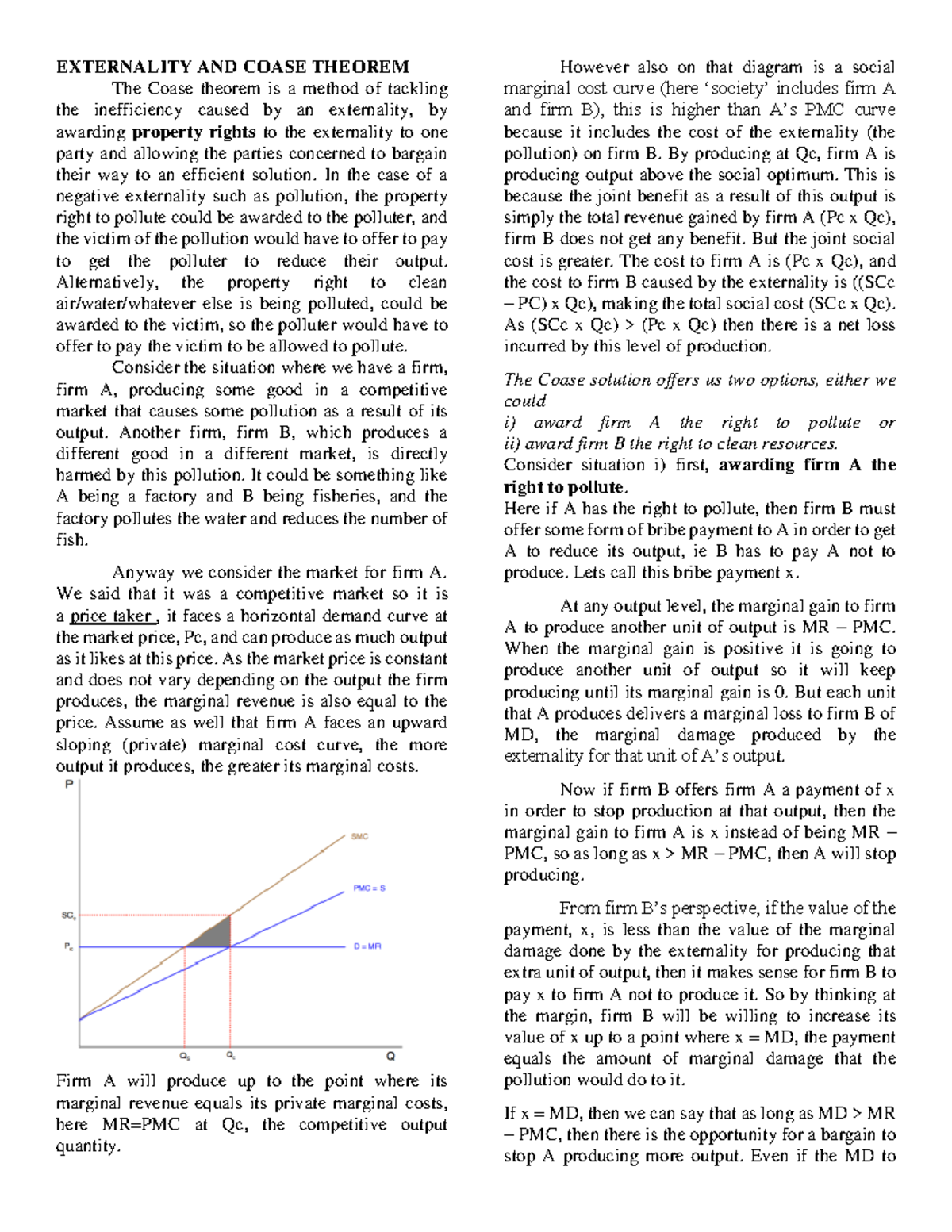 Coase Theorem, Externalities, and the Role of Pigovian Taxes ...
