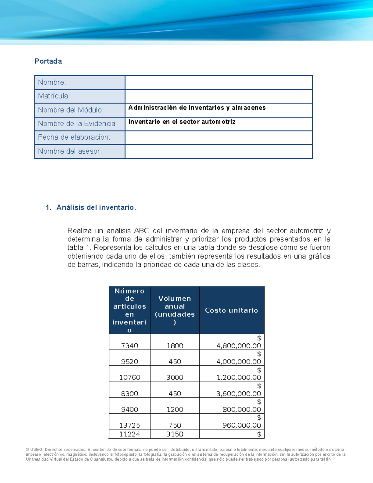 Administración de inventarios y almacenes EA2 - Portada Nombre ...
