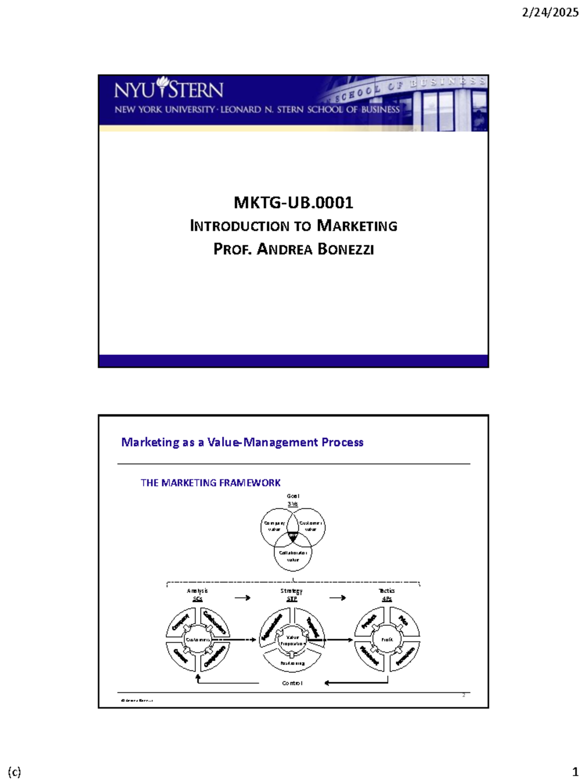 Marketing Strategy and Customer Value Analysis (MKTG-UB.0001) - MKTG-UB ...