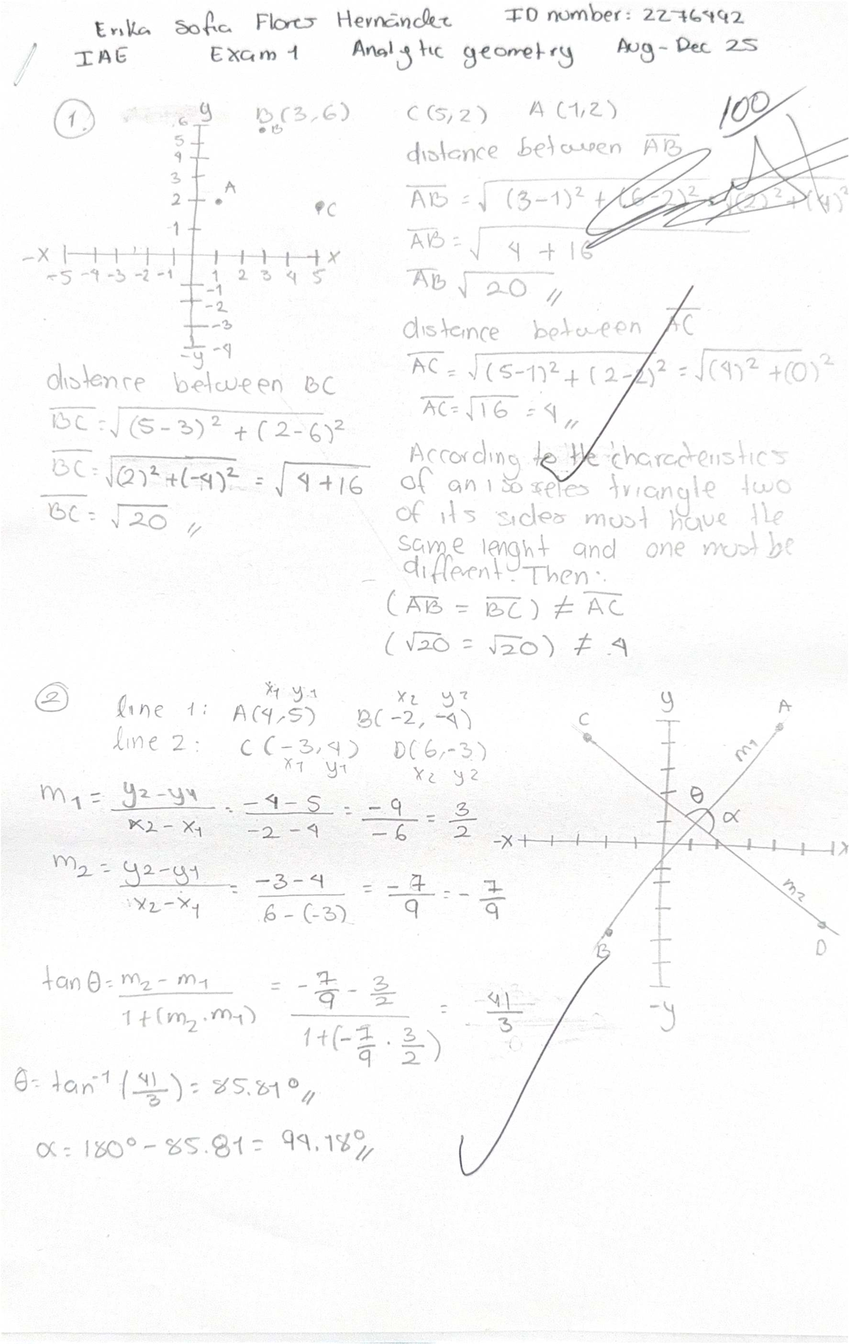 IAE Exam 1: Analytic Geometry Study Notes - Studocu