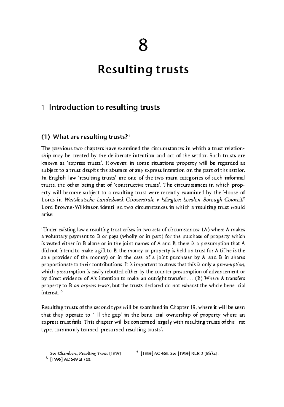 Resulting Trusts: An In-Depth Study (LAW 101) - Studocu