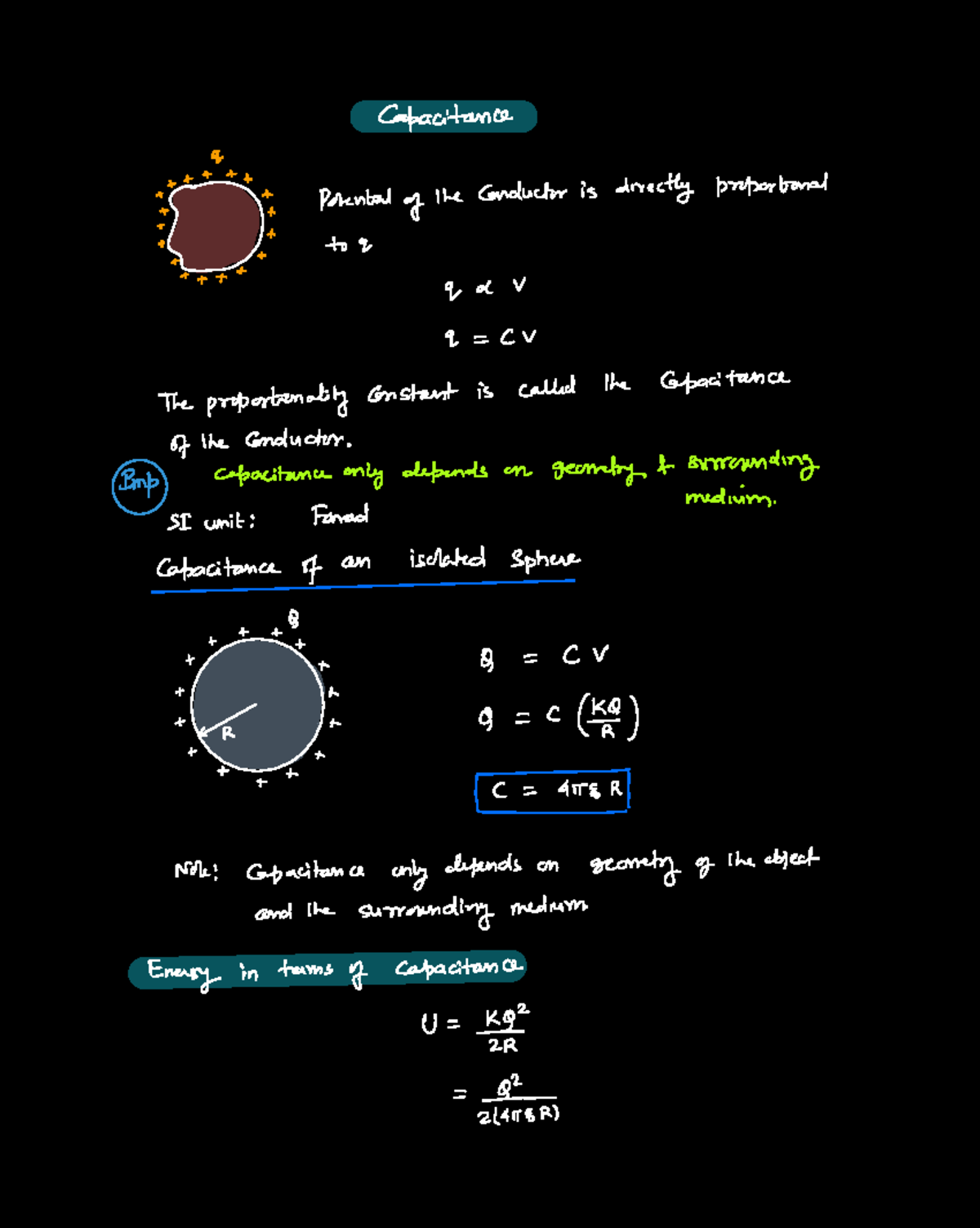 19 - Capacitors - Lecture Notes on Capacitance Concepts - Studocu