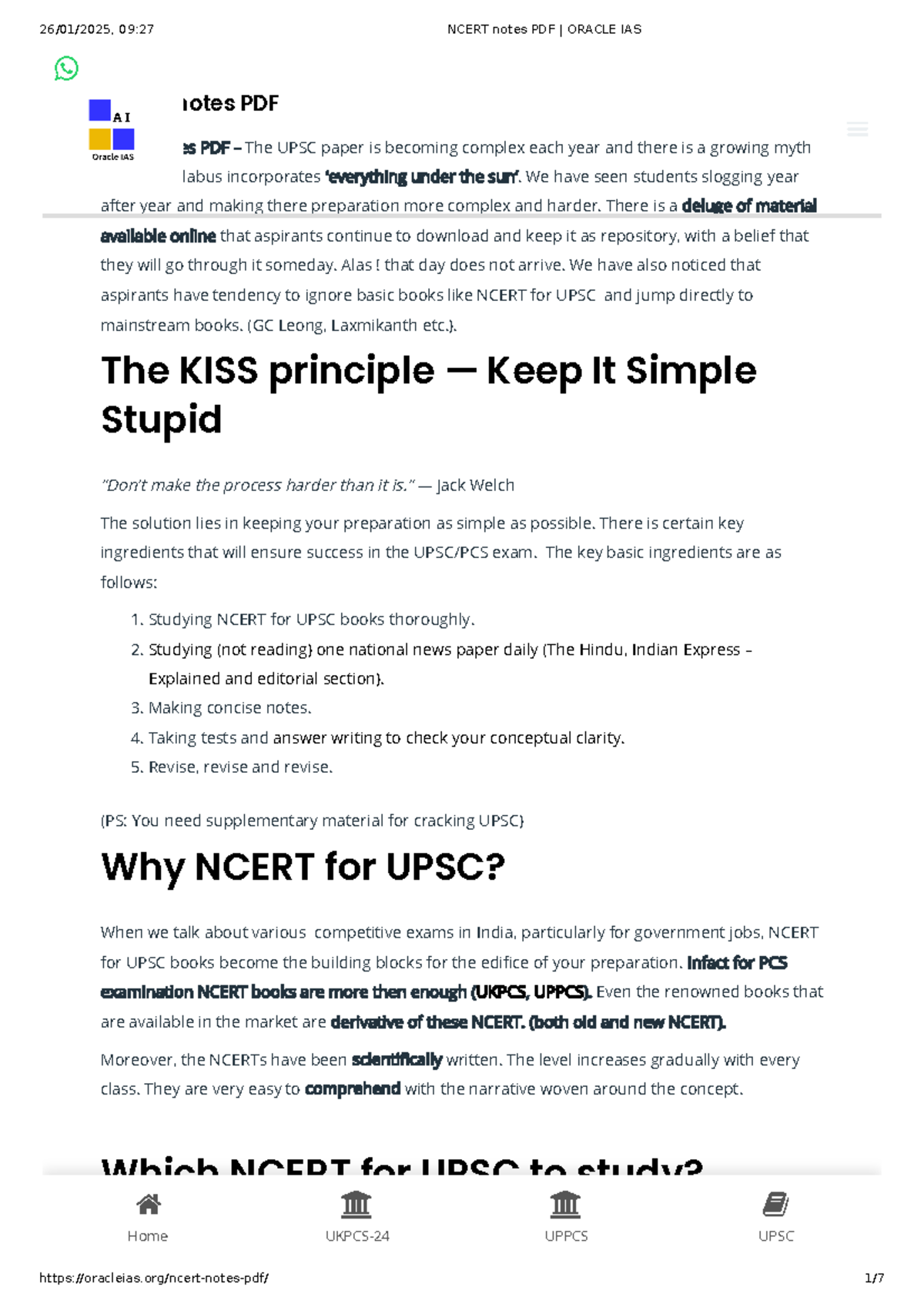 Ncert notes PDF Oracle IAS - NCERT notes PDF NCERT notes PDF – The UPSC ...